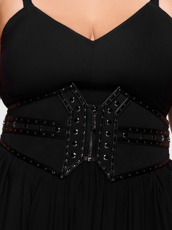 Killstar Black Studded Waist Belt Corset Belt NWT main image 4